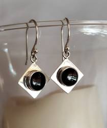 Black Silver Earrings