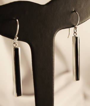 Black shell silver earrings - free delivery