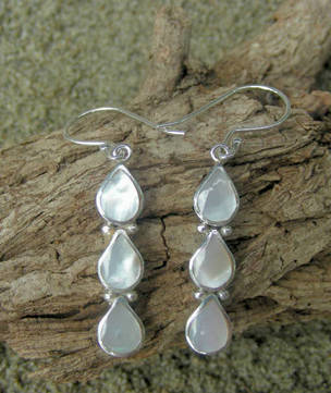 Mother of Pearl Earrings - free NZ delivery