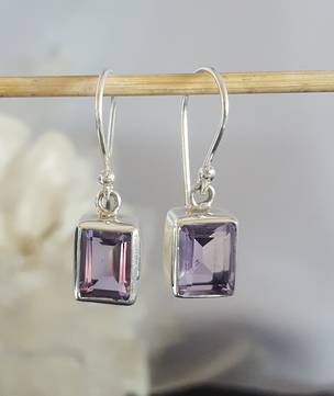 Sterling silver amethyst earrings