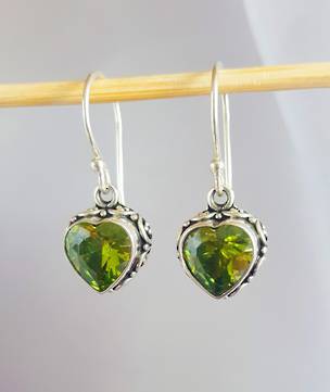 Silver Peridot Earrings!