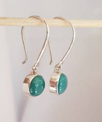 Sterling silver turquoise hook earrings
