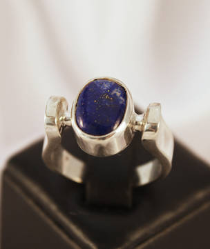 Lapis Lazuli Horseshoe Ring