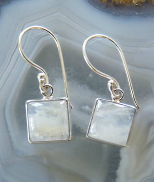 Silver Moonstone Earrings