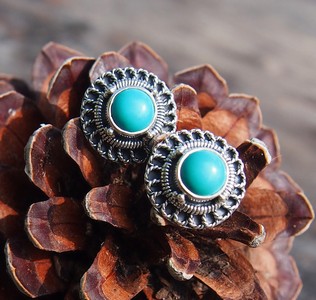 Turquoise stud earrings